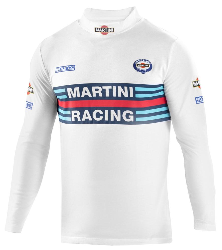 Tričko s dlhým rukávom SPARCO Martini Racing, biele